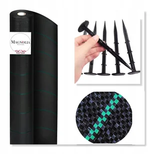 Agrotkanina antychwastowa Agrow?óknina czarna 0,8x50m 90 g + KO?KI 50 szt - Agrowłókniny Agrotkanina antychwastowa Agrow?óknina czarna 0,8x50m 90 g + KO?KI 50 szt - Agrowłókniny - miniaturka - grafika 1