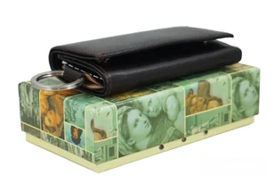 Etui skórzane na klucze / portfel - Brązowe ciemne - Etui na klucze - miniaturka - grafika 9