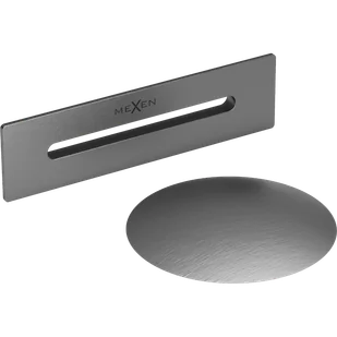 Mexen Uni korek z przelewem do wanny wolnostojącej, gun gray szczotkowany - 5100-66 - Akcesoria do armatury i ceramiki - miniaturka - grafika 1