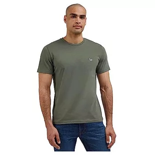 Lee Koszulka męska z logo SS Patch, zielony, L - Koszulki męskie - miniaturka - grafika 1