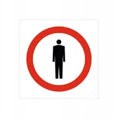 Akcesoria BHP - Znak drogowy Zakaz ruchu pieszych, grube PCV3, format 50x50cm - miniaturka - grafika 1