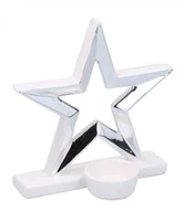 Ozdoby bożonarodzeniowe - Świecznik porcelanowy, Gwiazda na tealighty - miniaturka - grafika 1