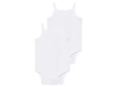 Body dla niemowląt - Lupilu Body niemowlęce z bawełny 2 sztuki Biały 62/68 - miniaturka - grafika 1