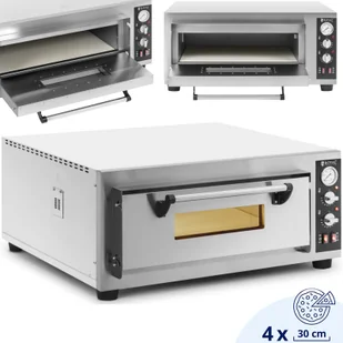 Piec do pizzy elektryczny z kamieniem szamotowym na 4 pizze śr. 30 cm 4200 W - Piece, kotły  i płyty grzejne gastronomiczne - miniaturka - grafika 1