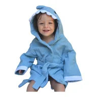 Szlafroki dla dzieci - Niebieski bawełniany szlafrok dziecięcy rozmiar L Shark - Rocket Baby - miniaturka - grafika 1