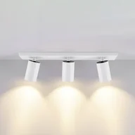 Lampy sufitowe - Deko-Light Reflektor sufitowy CAN TILT, biały, 48 x 9 cm, 3-punktowa, metal GU10 możliwość ściemniania, biały / opal, salon / jadalnia, aluminium - miniaturka - grafika 1