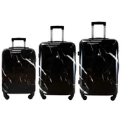 Walizki - Zestaw walizek SEMI LINE T5730-0 Czarny-marmur - miniaturka - grafika 1
