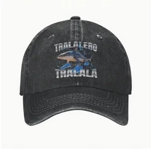 Czapka z Daszkiem Tralalero Tralala Śmieszny Rekin Meme Baseball Czapka - Czapki i chusty sportowe męskie - miniaturka - grafika 1