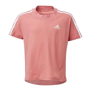 Koszulki dla dziewczynek - Adidas Koszulka dziewczęca G 3s Hazy Rose/White 13 Lata GM7085 - grafika 1