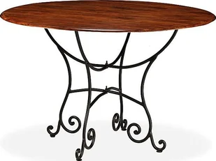 Elior Duży okrągły stół industrialny Fleo 3F - palisander - Stoły - miniaturka - grafika 1