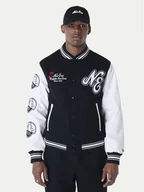 Kurtki męskie - New Era Kurtka bomber Essential Black Varsity 60596264 Czarny Regular Fit - miniaturka - grafika 1