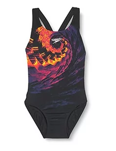 Speedo Swirlywave Placement Powerback damski kostium kąpielowy, 40 - Stroje kąpielowe - miniaturka - grafika 1