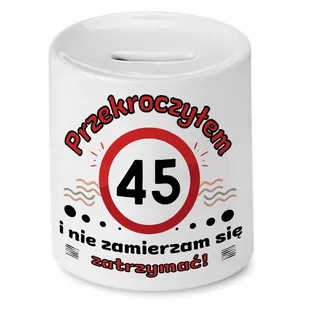 Skarbonka na Urodziny 45 45te 45-te na Prezent z Nadrukiem ze Zdjęciem - Skarbonki - miniaturka - grafika 1