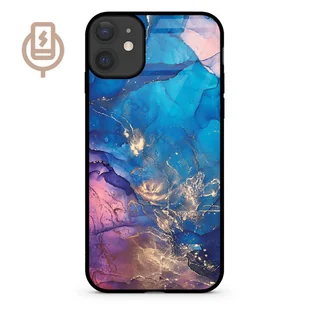 Niebieski marmur golden - iPhone 11 Etui szklane flexible indukcyjne - Etui i futerały do telefonów Niebieski marmur golden - iPhone 11 Etui szklane flexible indukcyjne - Etui i futerały do telefonów - miniaturka - grafika 1