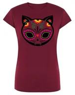 Koszulki i topy damskie - T-Shirt damski KOLOROWY nadruk KOT KOTEK r.M - miniaturka - grafika 1