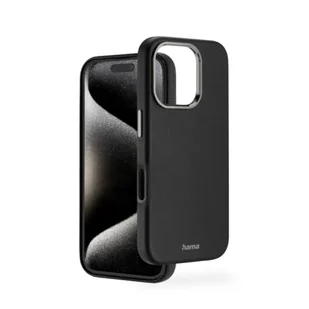 Hama Etui na telefon komórkowy iPhone 16 Pro (sztuczna skóra, metal, etui ochronne z tyłu, dodatkowa ochrona aparatu i wyświetlacza, kompatybilne z bezprzewodowym ładowaniem, miękkie, z recyklingu), - Etui i futerały do telefonów - miniaturka - grafika 1