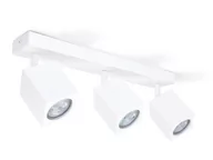 Oprawy, klosze i abażury - Oprawa halogenowa natynkowa ścienno - sufitowa LED Quantus x3 - Biała - miniaturka - grafika 1