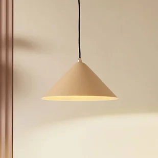 Lampa wisząca Lindby Clarine, beżowa, Ø 32 cm, metal - Lampy sufitowe - miniaturka - grafika 1