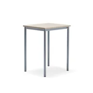 Meble do szkół i przedszkoli - Biurko BORÅS PLUS, 700x600x900 mm, popielaty laminat, szary aluminium - miniaturka - grafika 1