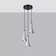 Lampy sufitowe - Rea lampa wisząca 3xE14 czarna/beton SL.1226 - miniaturka - grafika 1