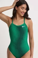 Stroje kąpielowe - Nike jednoczęściowy strój kąpielowy Hydrastrong Delta kolor zielony miękka miseczka - miniaturka - grafika 1