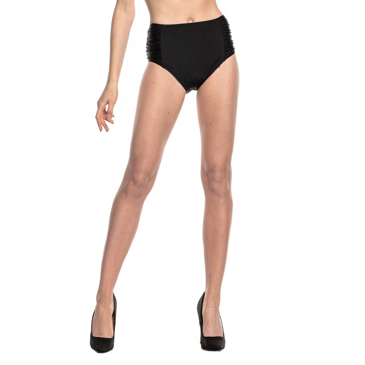 Figi kąpielowe S-2452 retro czarne XS