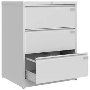 Szafka na dokumenty z blokadą wysuwu SZK 202 LX BW - Meble i wyposażenie gabinetów medycznych - miniaturka - grafika 1