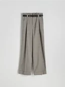 Spodnie damskie - Reserved - Szerokie spodnie z paskiem - wielobarwny - miniaturka - grafika 1