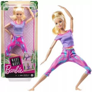 Mattel Made to Move. GXF04 Gimnastyczka w fioletowym stroju - Lalki dla dziewczynek - miniaturka - grafika 3