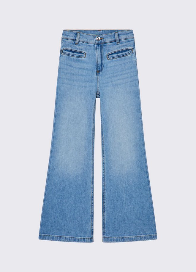 Jeansy dziewczęce liu jo kids jeans flare blue denim altro