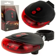 Lampki rowerowe - Lampka Rowerowa Laserowa 5 Led Laser Na Tył Tylna - miniaturka - grafika 1