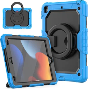 Etui do iPad 9/8/7 10.2” z Podstawką i Paskiem na Ramię Niebieskie - Etui do tabletów - miniaturka - grafika 1