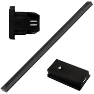 Akcesoria do oświetlenia - Szynoprzewód Czarny Jednofazowy Aluminiowy Szyna Do Reflektorów Szynowych 200Cm - miniaturka - grafika 1