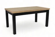 Stoły - Stół prostokątny solidny 90x160 rozkładany do 210 cm Czarny Dąb Craft - miniaturka - grafika 1