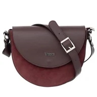 Torebki damskie - Torebka Skórzana Vezze Luna Vello Bordowa - miniaturka - grafika 1