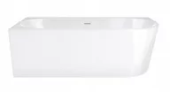 Wanny - Corsan Wanna narożna INTERO LEWA 160X74 z szeroką krawędzią i wykończeniem białym E240XL - miniaturka - grafika 1