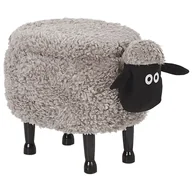 Pufy i podnóżki - Pufa Zwierzak Ze Schowkiem Szara Sheep - miniaturka - grafika 1
