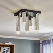 Lampy sufitowe - Lampa sufitowa Shine, 5-punktowa, kwadratowa chrom - miniaturka - grafika 1