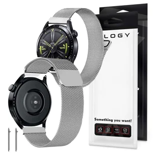 Bransoleta Uniwersalna Alogy Milanese Magnetic Strap Pasek z magnesem do smartwatcha 22mm Srebrny - Akcesoria do smartwatchy - miniaturka - grafika 11