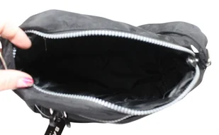 Stylowa Lekka Materiałowa Torba Pozioma Średnia Na Ramię Bag Street NR 2245 CZARNY 28 x 19 x 12 [cm] - Torebki damskie - miniaturka - grafika 9