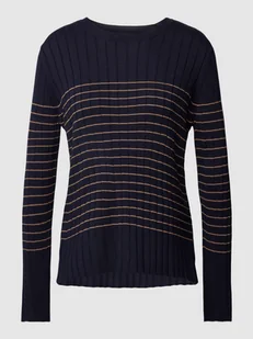 Sweter z dzianiny w paski - Swetry damskie - miniaturka - grafika 1