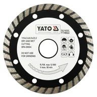 Tarcze do pił - Yato tarcza tnąca TURBO 115mm - 6022 (YT-6022) - miniaturka - grafika 1