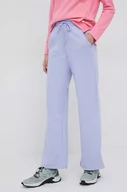 Spodnie damskie - United Colors of Benetton spodnie dresowe bawełniane kolor fioletowy gładkie - miniaturka - grafika 1