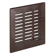 Kratki wentylacyjne - EQUATION Kratka wentylacyjna Z ŻALUZJĄ 14 x 14 cm brąz - miniaturka - grafika 1
