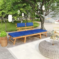 Ławki ogrodowe - Ławka ogrodowa z poduszkami, 2-w-1, 190 cm, drewno akacjowe - miniaturka - grafika 1