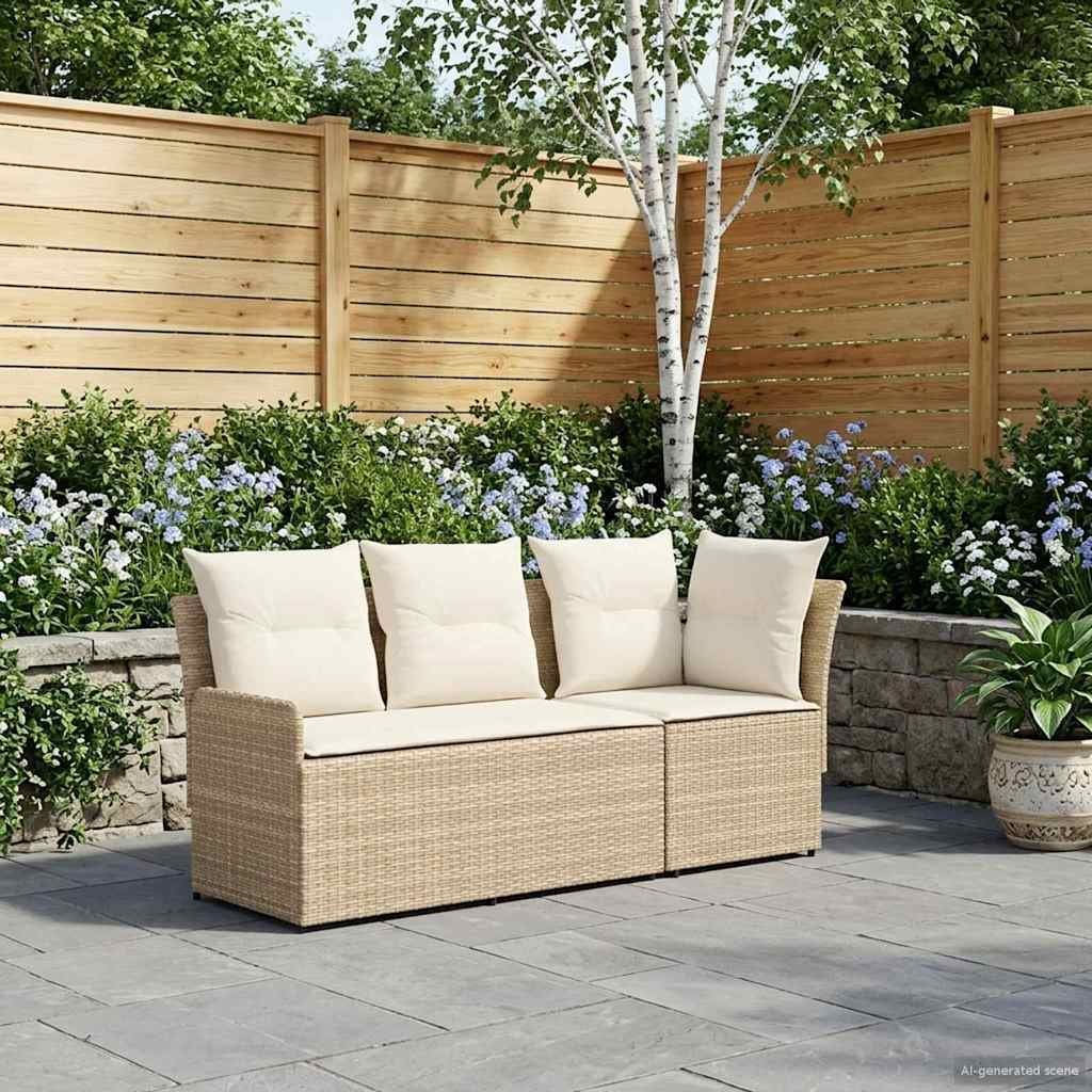 vidaXL Sofa ogrodowa z podłokietnikami i sofą narożną 2 Sztuka