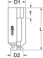 Klucze i nasadki - KS Tools 515.1417 3/4 cala Sześciokątny klucz nasadowy, długie, siły 17 MM 515.1417 - miniaturka - grafika 1
