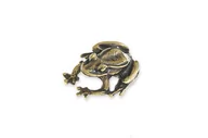 Figurki dekoracyjne - Figurka Żabka W Korze Złotym Na Szczęście - miniaturka - grafika 1