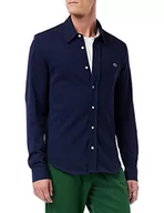 Sukienki - Lacoste Męska koszula sukienka Ch0207, marynarska, XS/S - miniaturka - grafika 1
