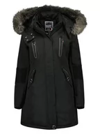 Kurtki damskie - Geographical Norway Parka zimowa "Coraly" w kolorze czarnym - miniaturka - grafika 1
